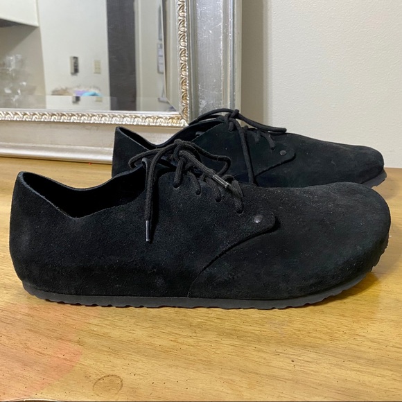 Birkenstock Other - Birkenstock Maine Black Suede Lace Up Shoe Clog